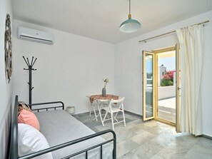 Experience the comfort of a cozy sofa bed in the interior