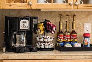 Complimentary coffee bar.