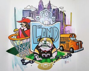 Northern Ohio Sports Teams mural