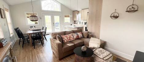 Living room and dining area