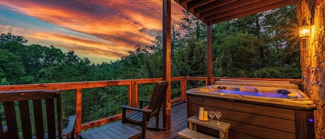 Soak your troubles away in your private outdoor hot tub.