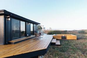 The expansive deck provide plenty of area for you to relax.