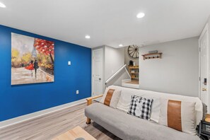 Inviting living room perfect for longer stays. 