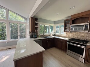 Kitchen marble counter