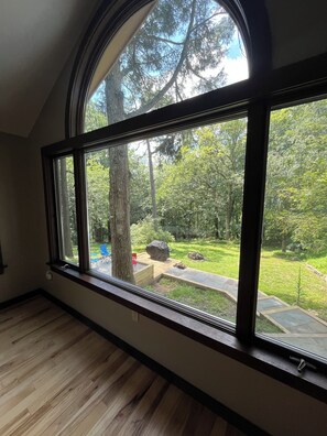 View from the dinning to the backyard 