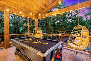 {POOL TABLE} Head up to the upper deck and rack 'em up for a fun game of pool with a view!