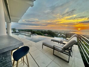 Infinity pool overlooking Tamarindo Beach Town