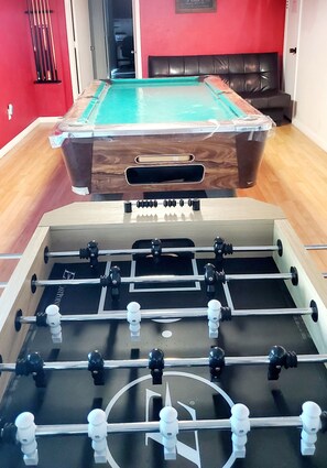1 Futon opens up to full size sleeping area if needed