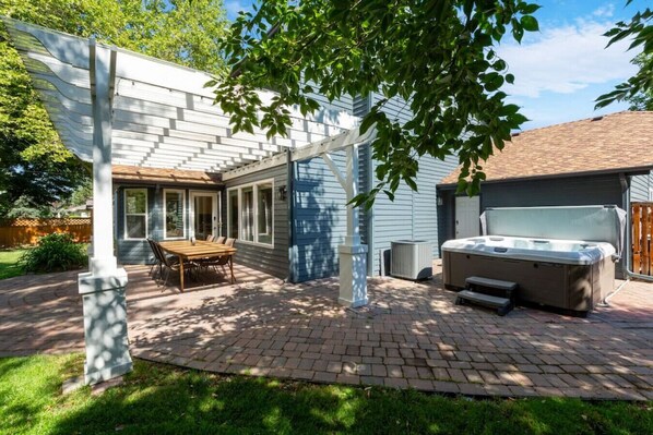 Back patio and Hot Tub!