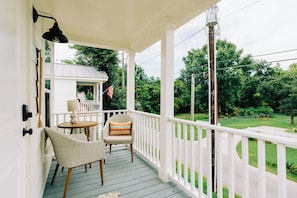 Enjoy your morning coffee or take in the sounds of a small beach town.