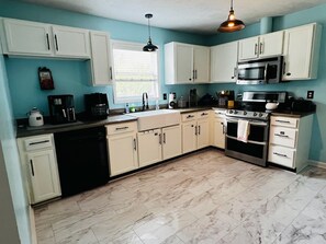 Kitchen view from dining area.