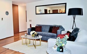 Living room and aisle view