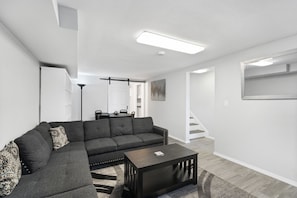 down stairs living room