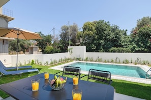 Pool view.The current state includes the black fence as shown in the second pic.