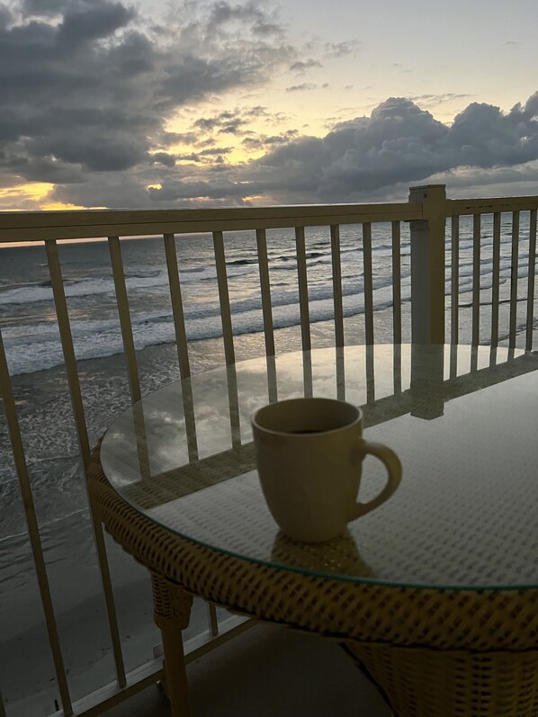 Coffee on the deck