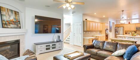 Eagle Vacation Rental | 4BR | 3.5BA | Stairs to Access | 3,650 Sq Ft