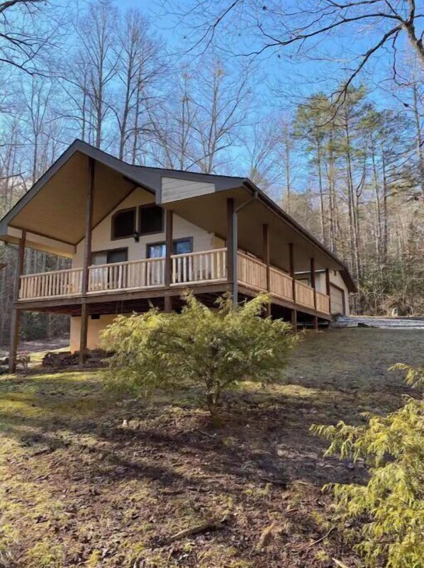 View of cabin from driveway