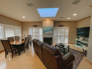Open Concept Living Space with Smart TV