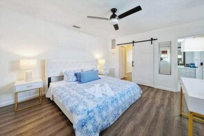 Master bedroom with amenities for our guests.