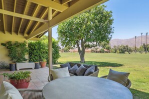 Covered Patio | Golf Course & Mountain View