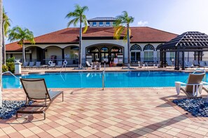 Enjoy a day of sun and relaxation by the sparkling pool, perfect for family fun