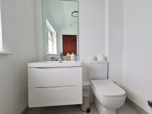 Toilet and bathroom sink