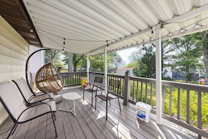 Deck w/ Seating | Private Yard | Gas Grill