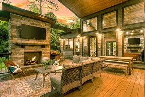 Enjoy the 800 sq ft covered patio at any time day or night