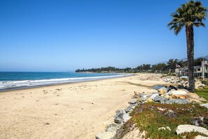 Looking up the beach towards Loon Point