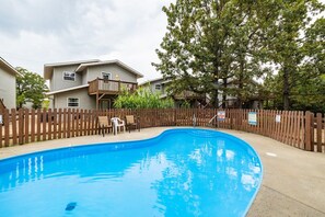 Outdoor pool located directly behind Timber Point Lodge