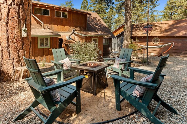 Gather around the firepit.