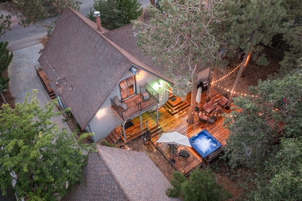 Ariel view of the backyard! 1/2 acre of entertaining!