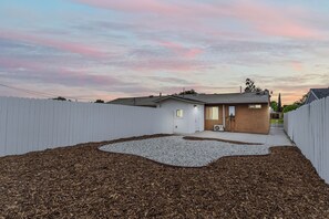It is fully fenced and great for relaxing in the evening. 