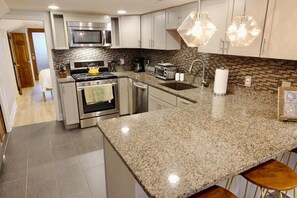 Includes counter space to sit and enjoy a meal or coffee!