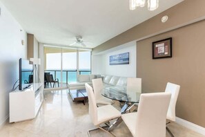 Ocean view - spacious living room.