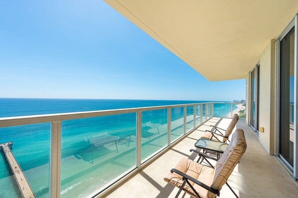 Ocean view from balcony.