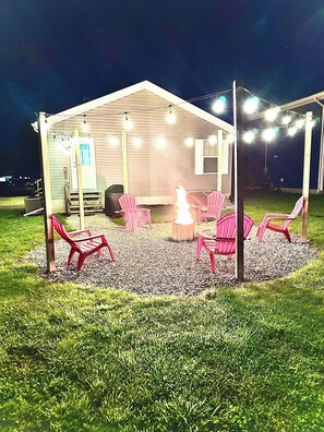 Backyard with Smokless for pit!!