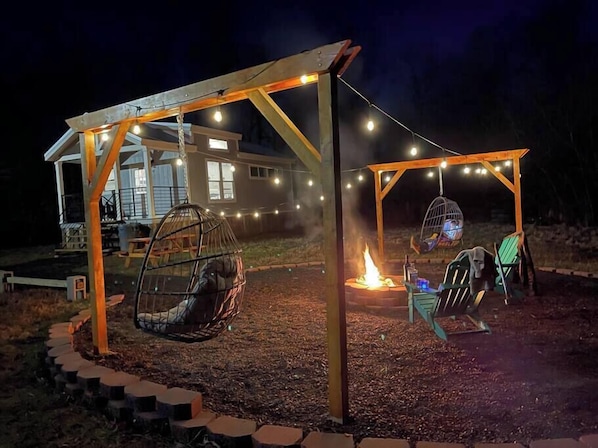 Nighttime Firepit area