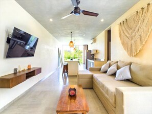 Bright open living & dining area with spacious, elegant design.