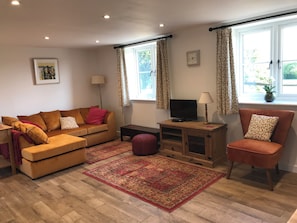 Open plan living area with underfloor heating