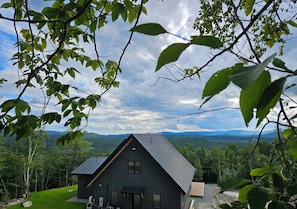 View from the hill behind the house