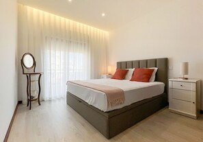 The master bedroom features a comfortable queen bed, providing a peaceful haven for a restful night's sleep
#rest #haven #portugal #algarve #loulé