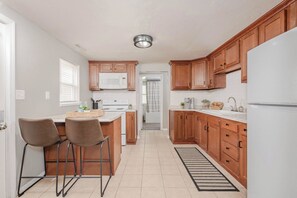 Fully stocked kitchen