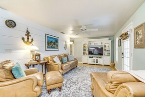Living Room | Smart TV | Ceiling Fans | Board Games | Books