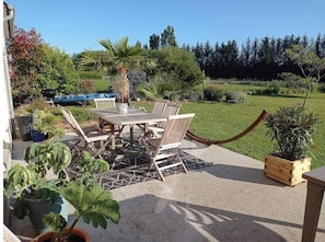 Terrasse arrière vue sur la nature