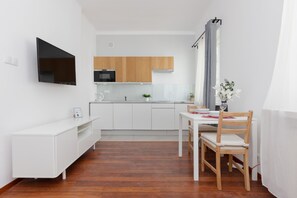 Modern TV in the apartment. 
