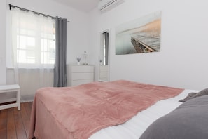 Cozy bedroom in the apartment. 