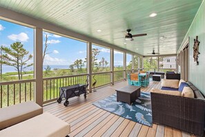 Take in mesmerizing Bay Views - you'll never want to leave this Porch!