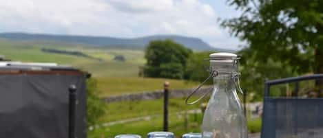 View of Penyghent from the Patio area. One of the Yorkshire 3 peaks 