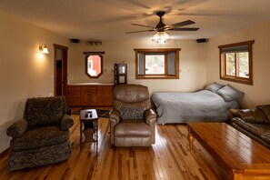 Queen bed on sleep number platform.